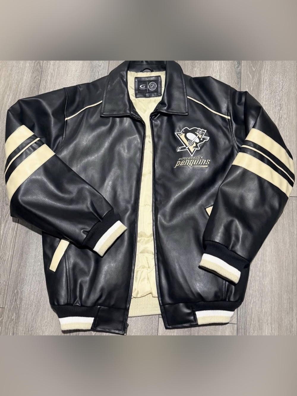 G-III Sports by Carl Banks Pittsburgh Penguins NHL Faux Leather Jacket